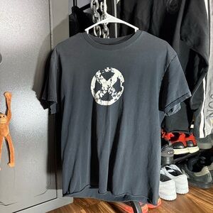 KEN CARSON Black Graphic Tee with White Design